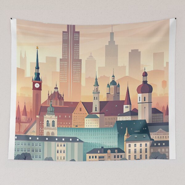 Item preview,  Minimalist skyline of Munich designed and sold by paulrommer.