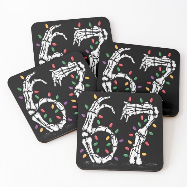 Item preview, Xmas Skeleton Hand Six Seven Funny 67 Christmas Lights designed and sold by VladoZork.