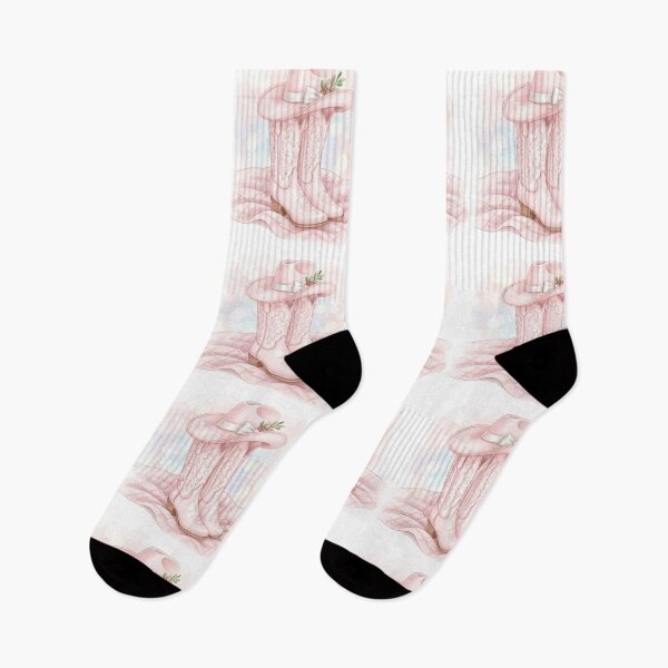 Item preview, Pink Cowgirl Boots and Hat Christmas Art | Western Holiday Aesthetic designed and sold by CreatedbyKandJ.