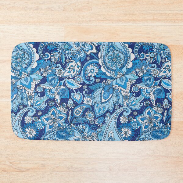 Item preview, Blue Paisley Pattern, Blue Paisley floral seamless Pattern, Blue Paisley designed and sold by graphic-genie.