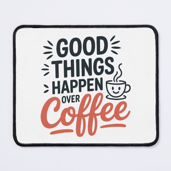 Item preview, Good Things Happen Over Coffee Lettering designed and sold by QuietBloom80.