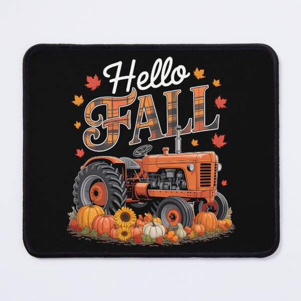 Item preview, Thanksgiving Fall Orange Plaid Autumn Pumpkins Tractor Lover designed and sold by JulienAureo.