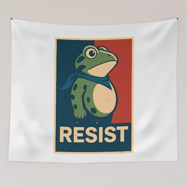 Item preview, Resist the Portland Frog  Retro designed and sold by SKULLS4INT.