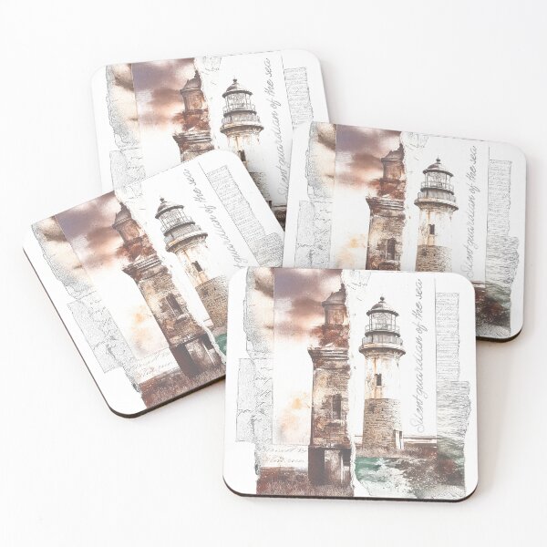 Item preview, Silent Guardian of the Sea – Lighthouse Collage Art Print designed and sold by CropWear.