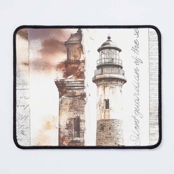 Item preview, Silent Guardian of the Sea – Lighthouse Collage Art Print designed and sold by CropWear.