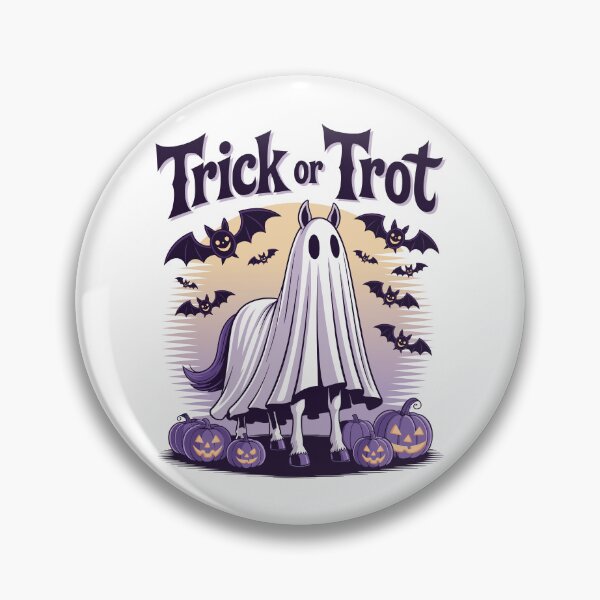 Item preview, Trick Or Trot Horse Lover Halloween Ghost Pumpkin Bat designed and sold by GregArtShop.