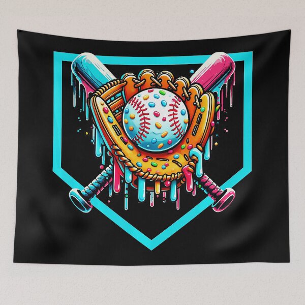 Item preview, Baseball Dripping Ice Cream Drip  designed and sold by miaa-artistshop.