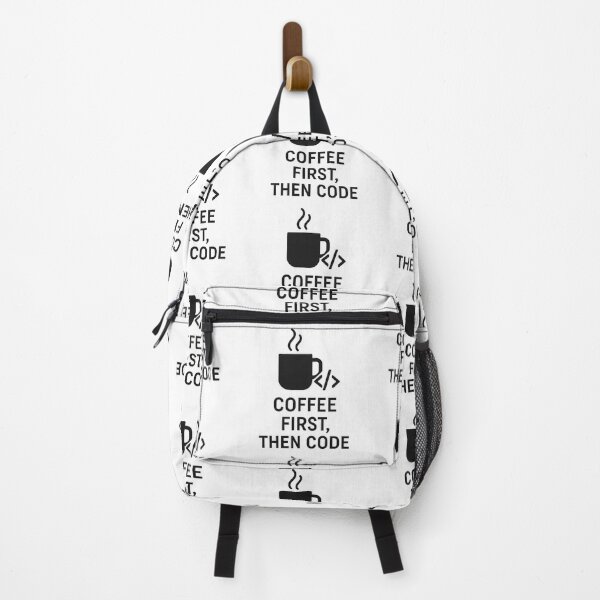 Item preview, First Coffee, Then Code - Programmer & Geek Humor T-Shirt Design designed and sold by Eric Nagel.