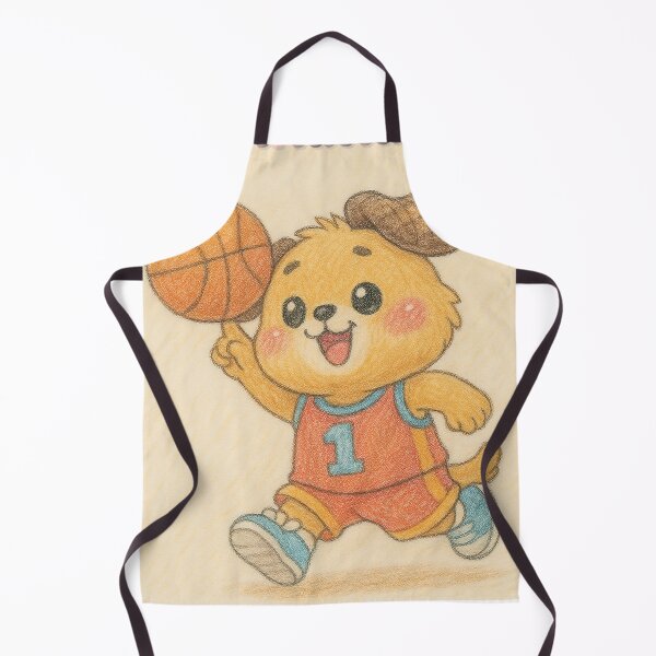Item preview, cute dog playing basketball designed and sold by Mauswohn.
