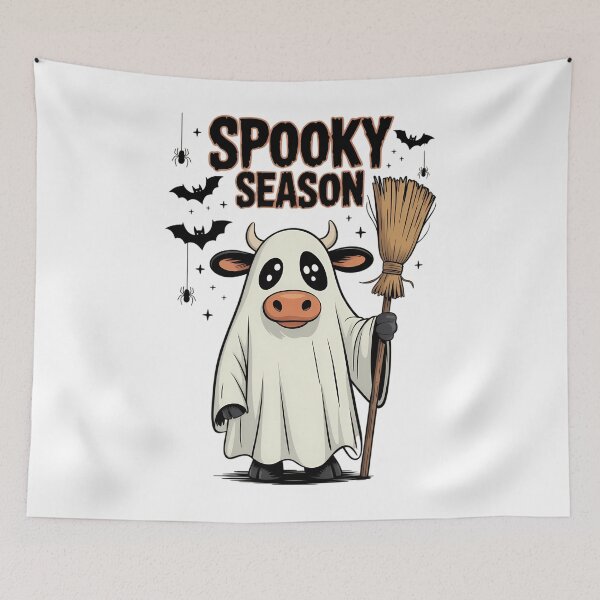 Item preview, Ghost Cow Halloween Animals Cow Lover Spooky Season designed and sold by Moon-Ape.