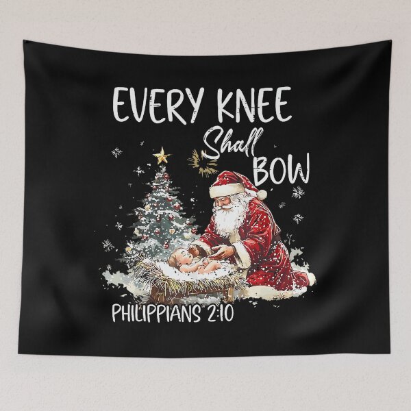 Item preview, Holiday Quote Bow Every Jesus Shall Knee Christian Vintage Christmas designed and sold by JackyEstera.