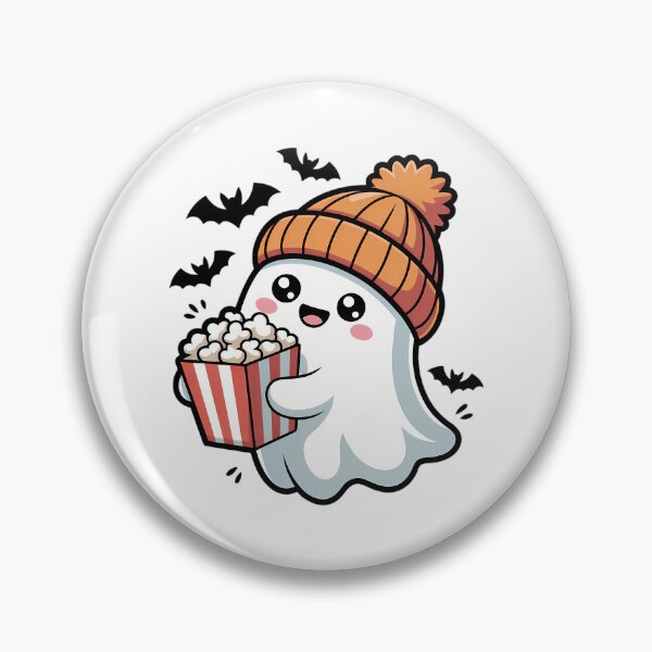 Item preview, Ghost Eating Pop Corn Lovers Spooky Halloween designed and sold by Moon-Ape.