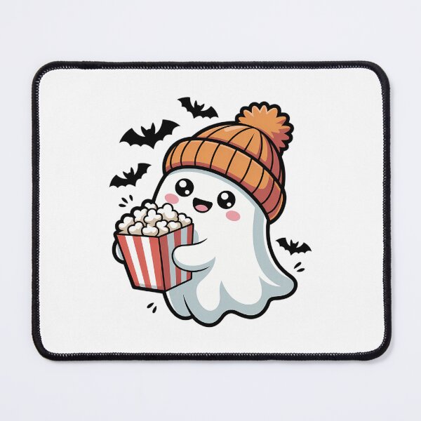 Item preview, Ghost Eating Pop Corn Lovers Spooky Halloween designed and sold by Moon-Ape.