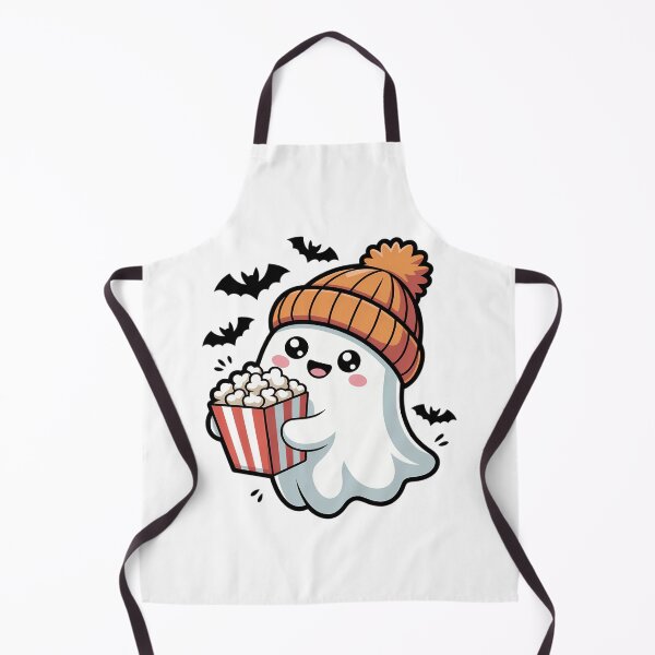 Item preview, Ghost Eating Pop Corn Lovers Spooky Halloween designed and sold by Moon-Ape.