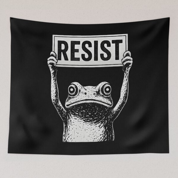 Item preview, Resist Protest Portland 90s Frogs Quote Frog Funny designed and sold by MiroslaWeidno.