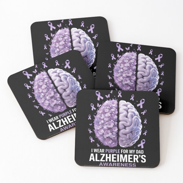 Item preview, I Wear Purple For My Dad Alzheimer's Awareness Brain designed and sold by papertaless.