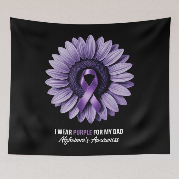 Item preview, I Wear Purple For My Dad Sunflower Alzheimer's Awareness designed and sold by papertaless.