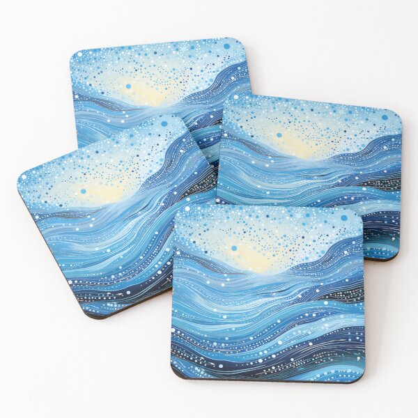 Item preview, Aboriginal Inspired Dot Art - Winter Ocean designed and sold by GrinGalore.