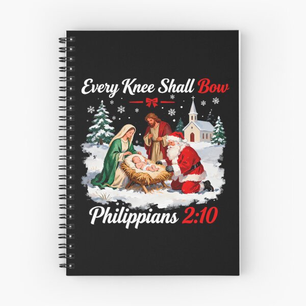Item preview, Every Christian Knee Shall Jesus Christmas Holiday Quote Bow Vintage designed and sold by JackyEstera.
