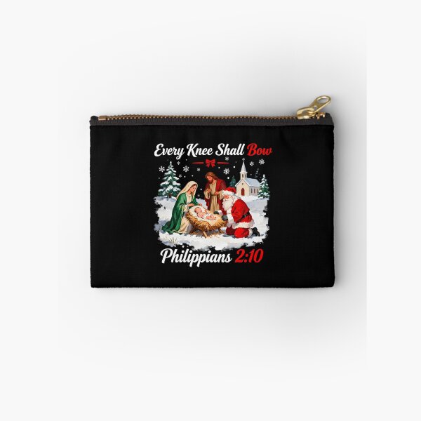 Item preview, Every Christian Knee Shall Jesus Christmas Holiday Quote Bow Vintage designed and sold by JackyEstera.