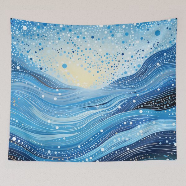 Item preview, Aboriginal Inspired Dot Art - Winter Ocean designed and sold by GrinGalore.