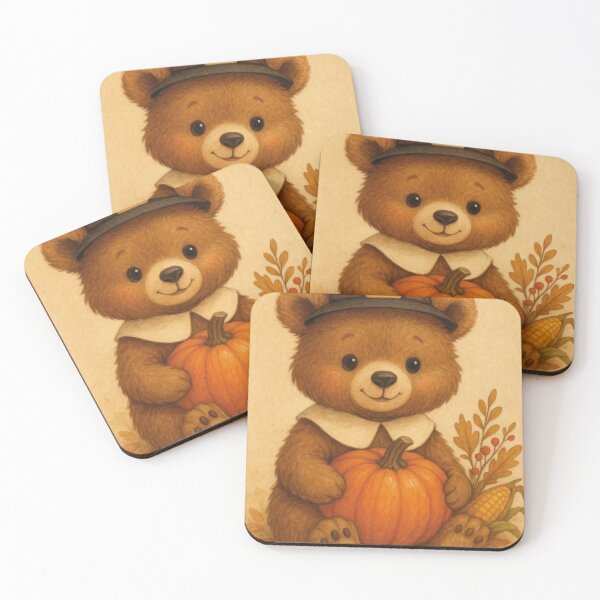 Item preview, Bear with pumpkin, Thanksgiving festival designed and sold by Mauswohn.