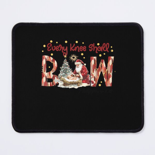 Item preview, Christmas Christian Every Shall Knee Holiday Bow Vintage Jesus Quote designed and sold by JackyEstera.