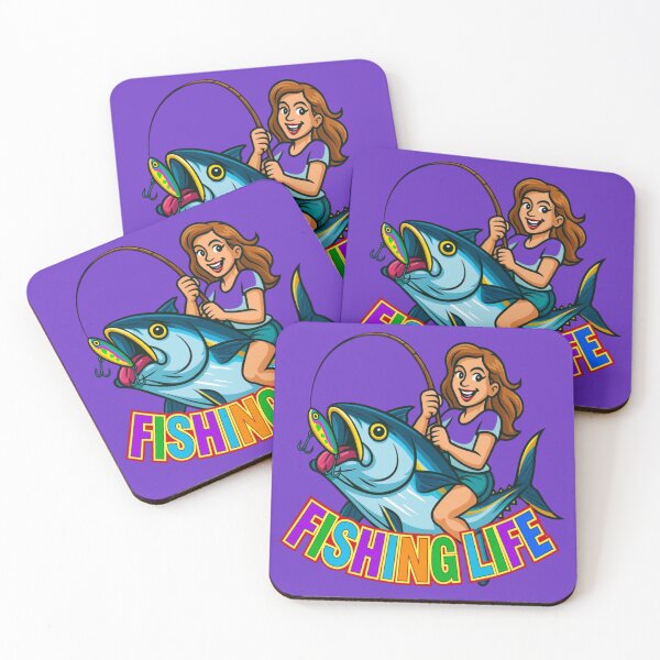 Item preview, Fishing Life - Girl design riding a tuna designed and sold by BlueFlowLab.