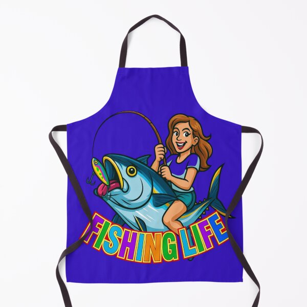 Item preview, Fishing Life - Girl design riding a tuna designed and sold by BlueFlowLab.