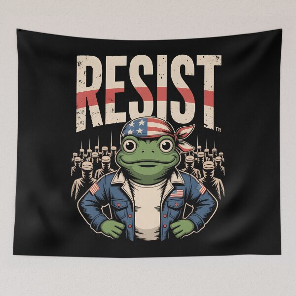 Item preview, 90s Frog Funny Portland Quote Frogs Resist Protest designed and sold by MiroslaWeidno.