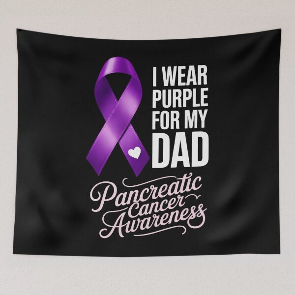 Item preview, I Wear Purple for My Dad Tee Pancreatic Cancer Awareness designed and sold by papertaless.