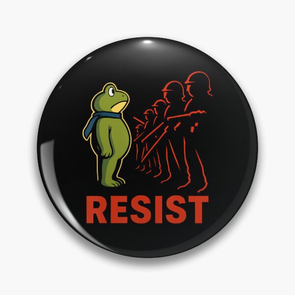 Item preview, Funny Frogs Protest 90s Quote Frog Resist Portland designed and sold by MiroslaWeidno.