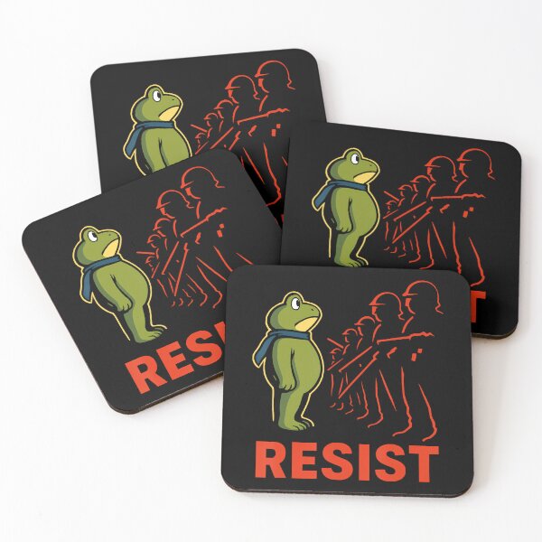 Item preview, Funny Frogs Protest 90s Quote Frog Resist Portland designed and sold by MiroslaWeidno.