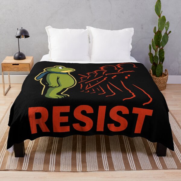 Item preview, Funny Frogs Protest 90s Quote Frog Resist Portland designed and sold by MiroslaWeidno.