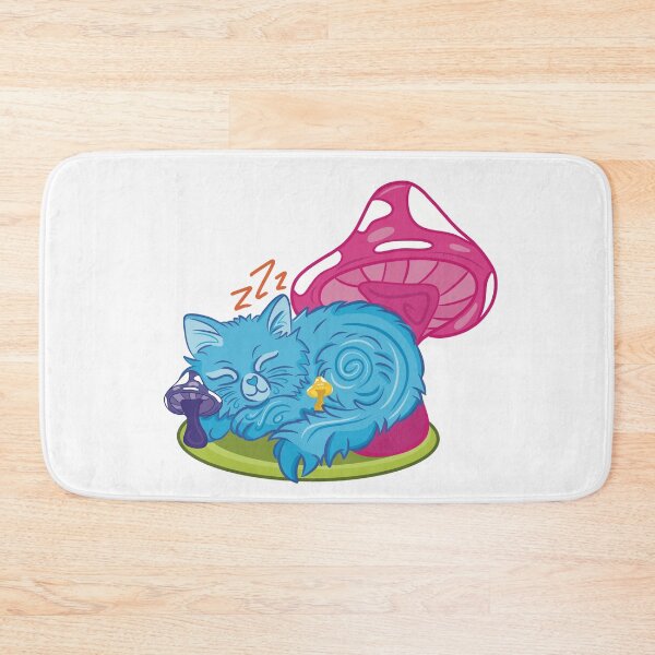 Item preview, Sleepy mushroom kitty designed and sold by MusingsArtDesigns.