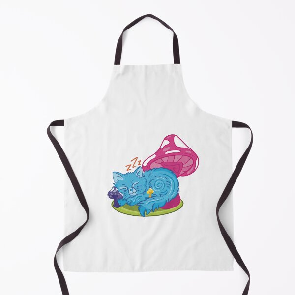 Item preview, Sleepy mushroom kitty designed and sold by MusingsArtDesigns.