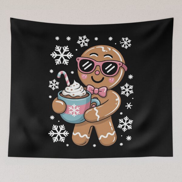 Item preview, Gingerbread Drinking Hot Chocolate Bougie Women Christmas designed and sold by Moon-Ape.