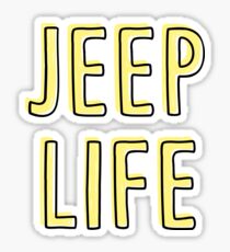 Jeep Life (yellow) Sticker