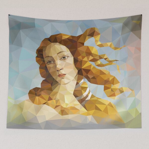 Item preview, Modern birth of Venus, Botticelli, Florence, polygonal art designed and sold by memendesign.