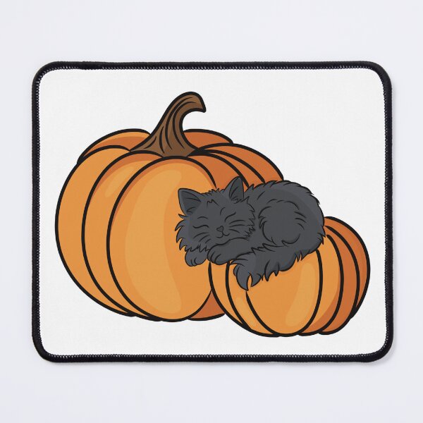 Item preview, Sleepy pumpkin cat designed and sold by MusingsArtDesigns.