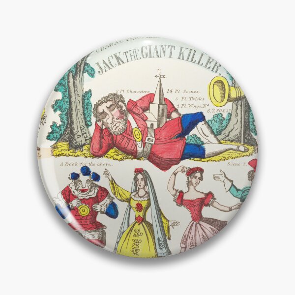 Item preview, Scene from Jack the Giant Killer - Vintage antique children's book illustration designed and sold by Vintage Designs +.