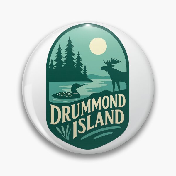Item preview, Drummond Island Wildlife Scene with Moose and Loon Michigan designed and sold by Aryabek.