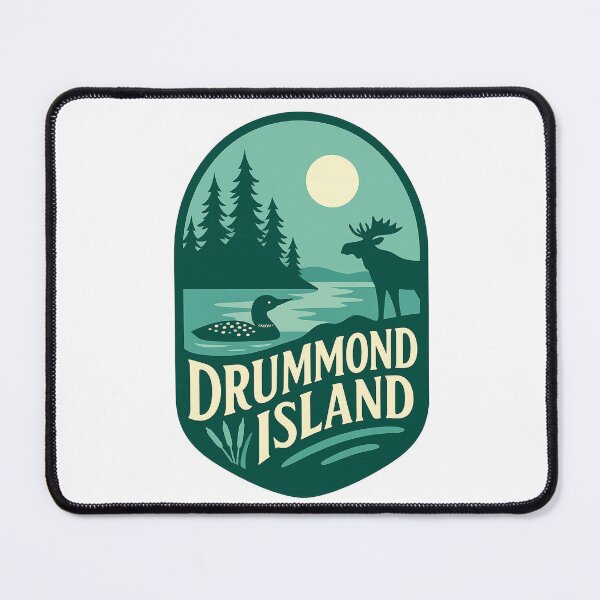 Item preview, Drummond Island Wildlife Scene with Moose and Loon Michigan designed and sold by Aryabek.