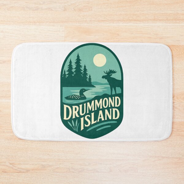 Item preview, Drummond Island Wildlife Scene with Moose and Loon Michigan designed and sold by Aryabek.