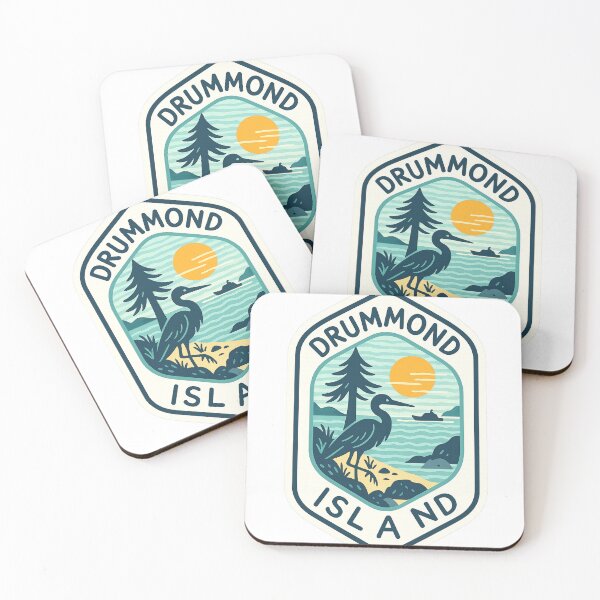 Item preview, Drummond Island Shoreline with Heron and Sunset Michigan designed and sold by Aryabek.