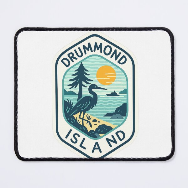 Item preview, Drummond Island Shoreline with Heron and Sunset Michigan designed and sold by Aryabek.