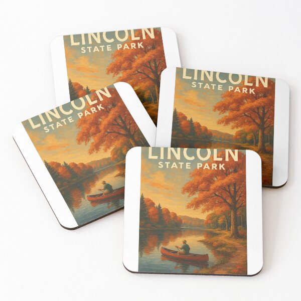 Item preview, Lincoln State Park Autumn Canoe Scene Indiana designed and sold by Aryabek.