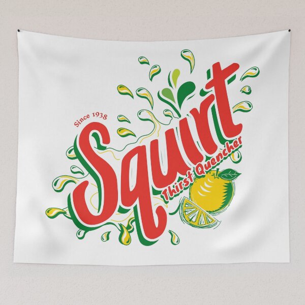 Item preview, Vintage Squirt Soda Logo Retro Design designed and sold by colorsofpixel.