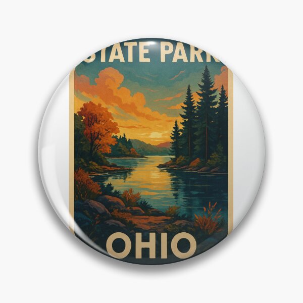 Item preview, Ohio State Park Lake and Sunset View in Autumn designed and sold by Aryabek.