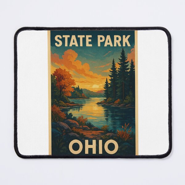 Item preview, Ohio State Park Lake and Sunset View in Autumn designed and sold by Aryabek.